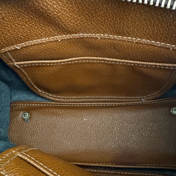 Vintage Dooney & Bourke Leather Buckle Zip Top Black Brown Crossbody Bag 9x7x4 - Picture 12 of 15